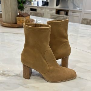 Dolce Vida square toe boots - size 9 1/2- tobacco suede